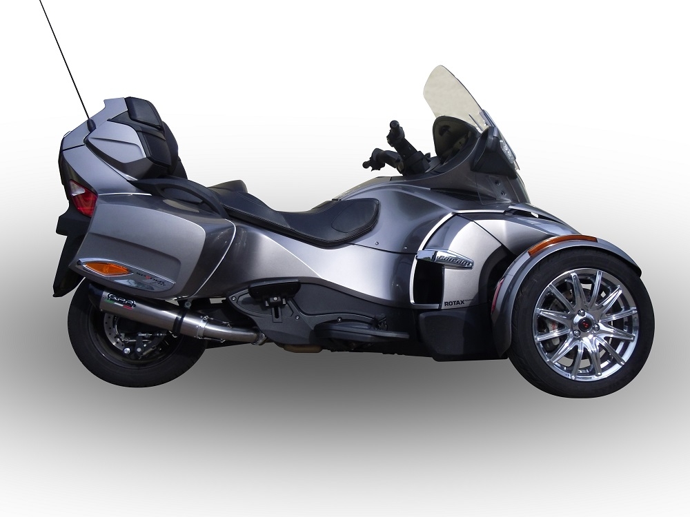 GPR pot echappement compatible avec  Can Am Spyder 1000 St -Sts 2013-2016, Gpe Ann. titanium, Échappement légal, homologué,silencieux avec catalyseur, db killer amovible et tuyau de liaison spécifique 