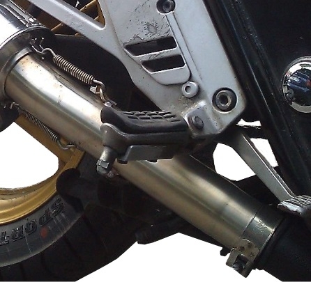 GPR pot echappement compatible avec  Honda Cb 500 - S 1993-2005, Satinox , Échappement légal, homologué,silencieux avec db killer amovible et tuyau de liaison spécifique 