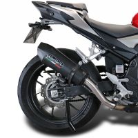 GPR pot echappement compatible avec  Honda Cb 500 X 2019-2024, GP Evo4 Black Titanium, Échappement légal, homologué,silencieux avec db killer amovible et tuyau de liaison spécifique 