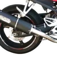 GPR pot echappement compatible avec  Honda Cbf 600 - N 2004-2006, Furore Nero, Échappement légal, homologué,silencieux avec db killer amovible et tuyau de liaison spécifique 