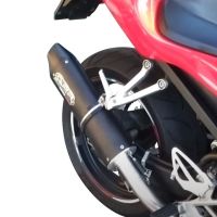 GPR pot echappement compatible avec  Honda Cbf 600 - N 2004-2006, Furore Nero, Échappement légal, homologué,silencieux avec db killer amovible et tuyau de liaison spécifique 