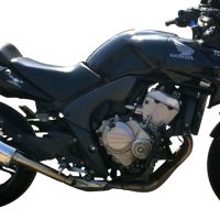 GPR pot echappement compatible avec  Honda Cbf 600 S I.E. 2007-2012, Trioval, Échappement légal, homologué,silencieux avec db killer amovible et tuyau de liaison spécifique 