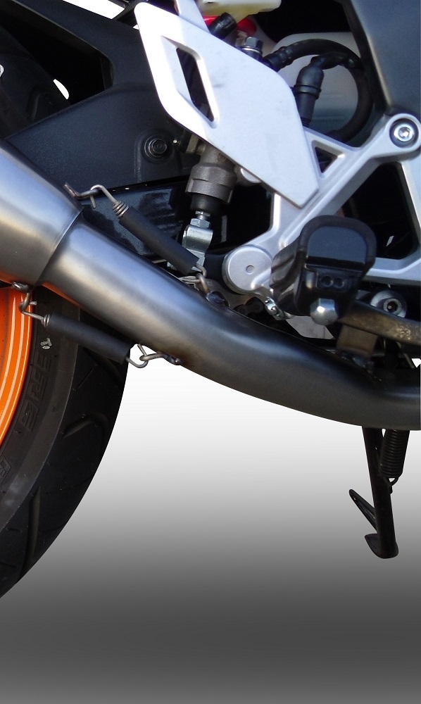 GPR pot echappement compatible avec  Honda Cbr 125 R 2011-2016, M3 Inox , Homologué et légal, système d'échappement complet avec catalyseur et db killer amovible 