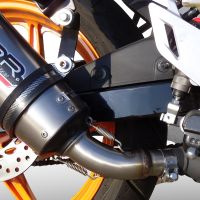 GPR pot echappement compatible avec  Honda Cbr 125 R 2011-2016, Gpe Ann. Poppy, Échappement légal, homologué,silencieux avec db killer amovible et tuyau de liaison spécifique 