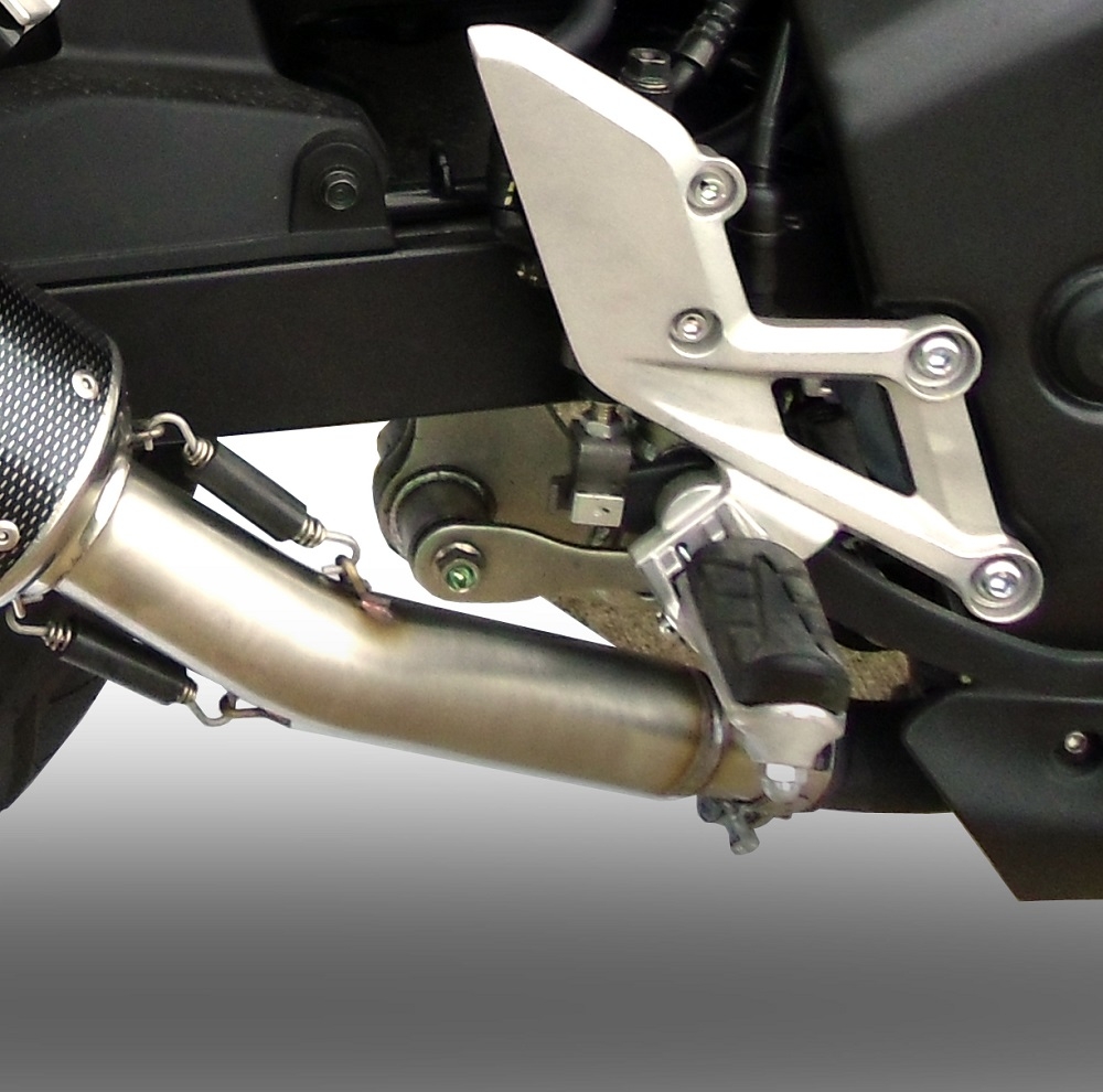 GPR pot echappement compatible avec  Honda Cbr 250 R 2010-2014, M3 Inox , Échappement légal, homologué,silencieux avec db killer amovible et tuyau de liaison spécifique 