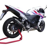 GPR pot echappement compatible avec  Honda Cbr 500 R 2023-2024, GP Evo4 Black Titanium, Échappement légal, homologué,silencieux avec db killer amovible et tuyau de liaison spécifique 