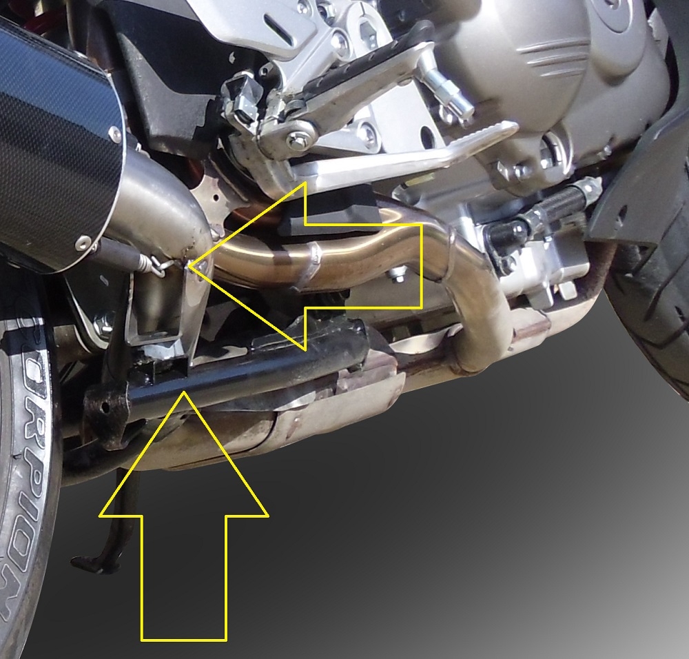 GPR pot echappement compatible avec  Honda Vfr 800 X Crossrunner 800  2011-2014, Powercone Evo, Échappement légal, homologué,silencieux avec db killer amovible et tuyau de liaison spécifique 