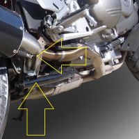 GPR pot echappement compatible avec  Honda Vfr 800 X Crossrunner 800  2011-2014, Powercone Evo, Échappement légal, homologué,silencieux avec db killer amovible et tuyau de liaison spécifique 