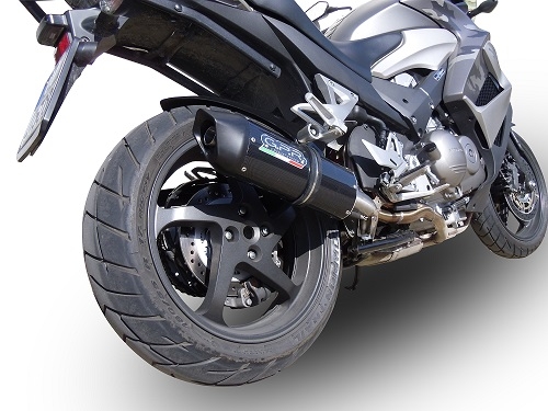 GPR pot echappement compatible avec  Honda Vfr 800 X Crossrunner 800  2011-2014, Furore Nero, Échappement légal, homologué,silencieux avec db killer amovible et tuyau de liaison spécifique 