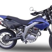 GPR pot echappement compatible avec  Derbi Senda Drd 125 R -SM 2009-2013, Gpe Ann. titanium, Échappement légal, homologué,silencieux avec catalyseur, db killer amovible et tuyau de liaison spécifique 