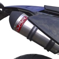 GPR pot echappement compatible avec  Derbi Senda Drd 125 R -SM 2009-2013, Gpe Ann. titanium, Échappement légal, homologué,silencieux avec catalyseur, db killer amovible et tuyau de liaison spécifique 