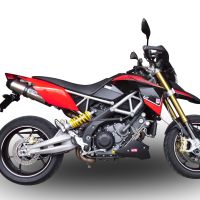 GPR pot echappement compatible avec  Aprilia Dorsoduro 1200 2011-2016, GP Evo4 Titanium, Paire de pot d'échappement homologuées, livrées avec db killer amovible et raccords spécifiques 