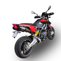 GPR pot echappement compatible avec  Aprilia Dorsoduro 1200 2011-2016, GP Evo4 Titanium, Paire de pot d'échappement homologuées, livrées avec db killer amovible et raccords spécifiques 