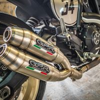 GPR pot echappement compatible avec  Ducati Scrambler 800  2015-2016, Deeptone Inox, Paire de pot d'échappement homologuées, livrées avec db killer amovible, catalyseurs et raccords spécifiques 