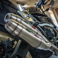 GPR pot echappement compatible avec  Ducati Scrambler 800  2015-2016, Deeptone Inox, Paire de pot d'échappement homologuées, livrées avec db killer amovible, catalyseurs et raccords spécifiques 