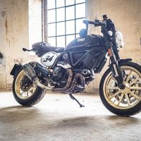 GPR pot echappement compatible avec  Ducati Scrambler 800  2015-2016, Gpe Ann. Poppy, Échappement légal, homologué,silencieux avec catalyseur, db killer amovible et tuyau de liaison spécifique 