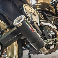 GPR pot echappement compatible avec  Ducati Scrambler 800  2015-2016, M3 Black Titanium, Échappement légal, homologué,silencieux avec db killer amovible et tuyau de liaison spécifique 