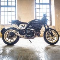 GPR pot echappement compatible avec  Ducati Scrambler 800  2017-2020, Powercone Evo, Échappement légal, homologué,silencieux avec catalyseur, db killer amovible et tuyau de liaison spécifique 