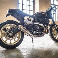 GPR pot echappement compatible avec  Ducati Scrambler 800  2017-2020, Powercone Evo, Échappement légal, homologué,silencieux avec catalyseur, db killer amovible et tuyau de liaison spécifique 