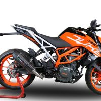 GPR pot echappement compatible avec  Ktm Rc 390 2017-2020, GP Evo4 Poppy, Échappement légal, homologué,silencieux avec db killer amovible et tuyau de liaison spécifique 