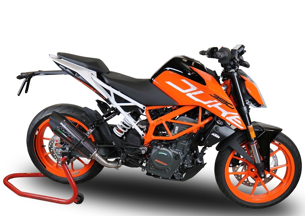 GPR pot echappement compatible avec  Ktm Rc 390 2017-2020, GP Evo4 Poppy, Échappement légal, homologué,silencieux avec db killer amovible et tuyau de liaison spécifique 