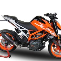 GPR pot echappement compatible avec  Ktm Rc 390 2017-2020, GP Evo4 Poppy, Échappement légal, homologué,silencieux avec db killer amovible et tuyau de liaison spécifique 