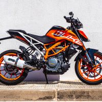 GPR pot echappement compatible avec  Ktm Rc 390 2017-2020, Albus Evo4, Échappement légal, homologué,silencieux avec db killer amovible et tuyau de liaison spécifique 