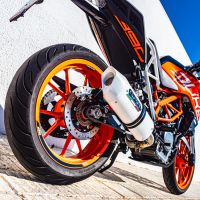 GPR pot echappement compatible avec  Ktm Rc 390 2017-2020, Albus Evo4, Échappement légal, homologué,silencieux avec db killer amovible et tuyau de liaison spécifique 