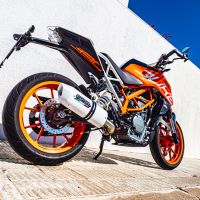 GPR pot echappement compatible avec  Ktm Rc 390 2017-2020, Albus Evo4, Échappement légal, homologué,silencieux avec db killer amovible et tuyau de liaison spécifique 