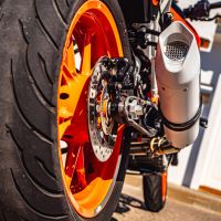 GPR pot echappement compatible avec  Ktm Rc 390 2017-2020, Albus Evo4, Échappement légal, homologué,silencieux avec db killer amovible et tuyau de liaison spécifique 