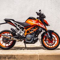 GPR pot echappement compatible avec  Ktm Rc 390 2017-2020, Deeptone Inox, Échappement légal, homologué,silencieux avec db killer amovible et tuyau de liaison spécifique 