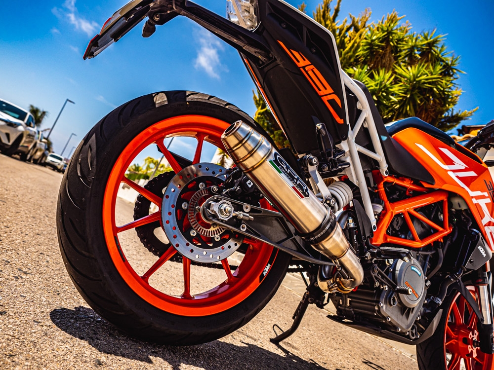 GPR pot echappement compatible avec  Ktm Rc 390 2017-2020, Deeptone Inox, Échappement légal, homologué,silencieux avec db killer amovible et tuyau de liaison spécifique 