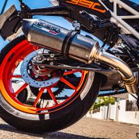 GPR pot echappement compatible avec  Ktm Rc 390 2017-2020, GP Evo4 Poppy, Échappement légal, homologué,silencieux avec db killer amovible et tuyau de liaison spécifique 