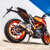 GPR pot echappement compatible avec  Ktm Rc 390 2017-2020, M3 Inox , Échappement légal, homologué,silencieux avec db killer amovible et tuyau de liaison spécifique 