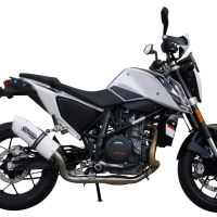 GPR pot echappement compatible avec  Ktm Duke 690 2012-2016, Albus Evo4, Échappement légal, homologué,silencieux avec db killer amovible et tuyau de liaison spécifique 