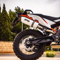 GPR pot echappement compatible avec  Ktm Duke 890 2021-2024, Albus Evo4, Échappement légal, homologué,silencieux avec db killer amovible et tuyau de liaison spécifique 