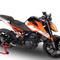 GPR pot echappement compatible avec  Ktm Duke 390 2017-2020, M3 Black Titanium, Échappement légal, homologué,silencieux avec db killer amovible et tuyau de liaison spécifique 