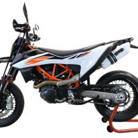 GPR pot echappement compatible avec  Ktm Enduro 690 R 2021-2024, Albus Evo4, Pot Échappement slip-on homologué, légal, avec db killer amovible, tuyau de liaison et catalyseur 