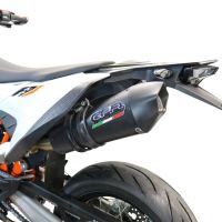 GPR pot echappement compatible avec  Ktm Enduro 690 R 2021-2024, GP Evo4 Black Titanium, Pot Échappement slip-on homologué, légal, avec db killer amovible, tuyau de liaison et catalyseur 