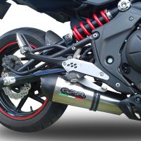 GPR pot echappement compatible avec  Kawasaki Versys 650 2006-2014, Gpe Ann. titanium, Pot Échappement slip-on homologué, légal, avec db killer amovible, tuyau de liaison et catalyseur 