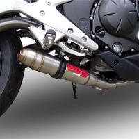 GPR pot echappement compatible avec  Kawasaki Er 6 N - F  2012-2016, Deeptone Inox, Homologué et légal, système d'échappement complet, avec db killer amovible 