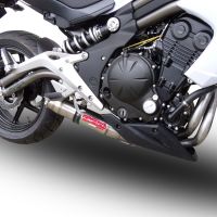 GPR pot echappement compatible avec  Kawasaki Er 6 N - F  2012-2016, Deeptone Inox, Homologué et légal, système d'échappement complet, avec db killer amovible 