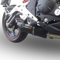 GPR pot echappement compatible avec  Kawasaki Er 6 N - F  2012-2016, Furore Nero, Homologué et légal, système d'échappement complet avec catalyseur et db killer amovible 