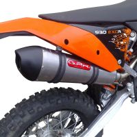 GPR pot echappement compatible avec  Ktm XC-F 350 2011-2015, Gpe Ann. titanium, Échappement légal, homologué,silencieux avec db killer amovible et tuyau de liaison spécifique 