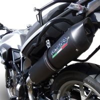 GPR pot echappement compatible avec  Bmw F 700 Gs 2016-2018, Furore Evo4 Nero, Échappement légal, homologué,silencieux avec db killer amovible et tuyau de liaison spécifique 