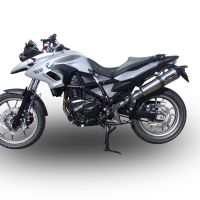 GPR pot echappement compatible avec  Bmw F 700 Gs 2011-2015, Gpe Ann. titanium, Échappement légal, homologué,silencieux avec db killer amovible et tuyau de liaison spécifique 