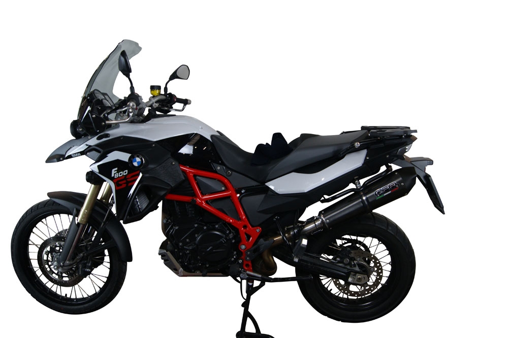 GPR pot echappement compatible avec  Bmw F 800 GS Adventure 2016-2018, GP Evo4 Black Titanium, Échappement légal, homologué,silencieux avec db killer amovible et tuyau de liaison spécifique 