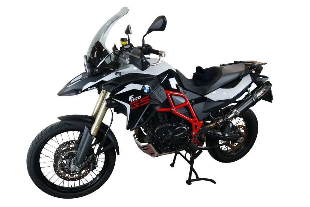 GPR pot echappement compatible avec  Bmw F 800 GS Adventure 2016-2018, GP Evo4 Black Titanium, Échappement légal, homologué,silencieux avec db killer amovible et tuyau de liaison spécifique 