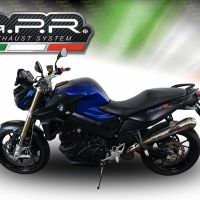 GPR pot echappement compatible avec  Bmw F 800 R 2017-2019, Powercone Evo, Échappement légal, homologué,silencieux avec db killer amovible et tuyau de liaison spécifique 