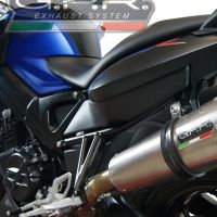 GPR pot echappement compatible avec  Bmw F 800 R 2015-2016, Gpe Ann. titanium, Échappement légal, homologué,silencieux avec db killer amovible et tuyau de liaison spécifique 